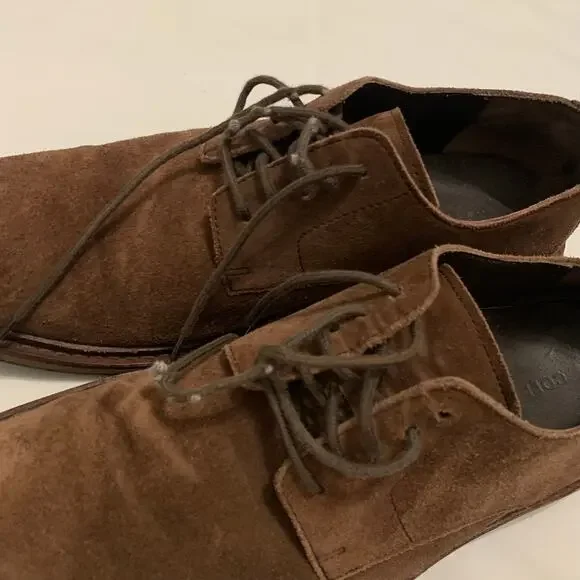 Cole Haan Suede Leather Derby Shoes Oxford Brown lace up Men Sz 10 - Picture 3 of 10